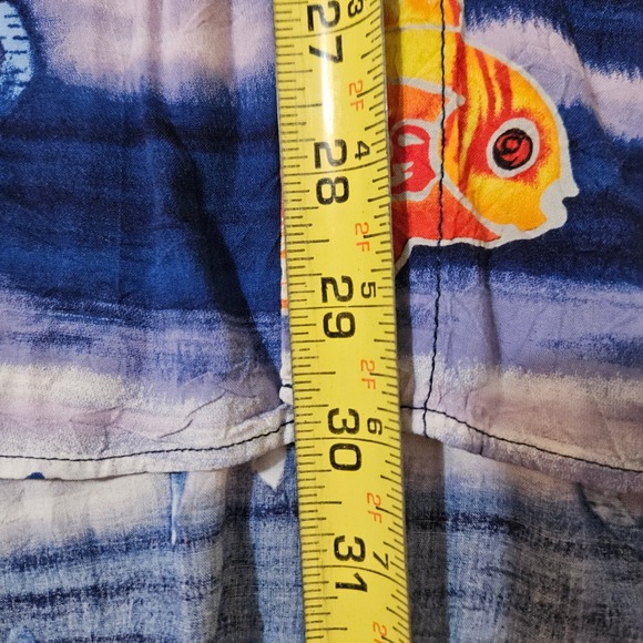 Vintage JAMS WORLD Hawaiian Rayon Tropical Fish Short Sleeve Button Shirt 2XL - Picture 7 of 8